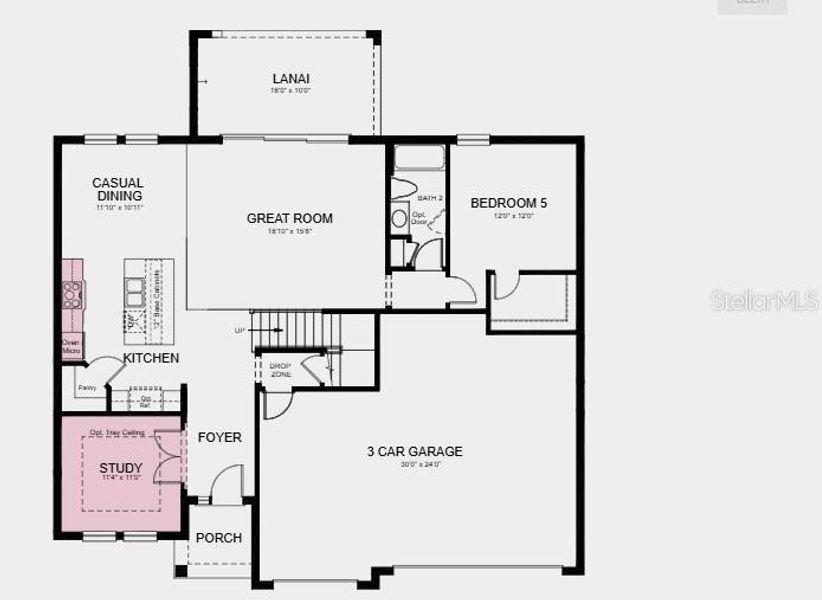 Additional highlights include: Gourmet kitchen, study, and shower at bath 3 and 4.