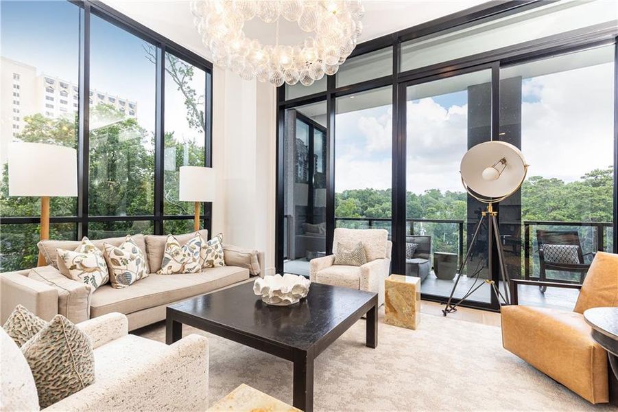 Furnished interior view inside a new home in , Atlanta (Image 10).