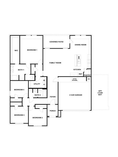2D floor plan layout for the The Dean by D.R. Horton in Sonoma Oaks, Fredericksburg, TX (Image 5). 2D floor plan layout for the The Dean by D.R. Horton in Sonoma Oaks, Fredericksburg, TX (Image 5).