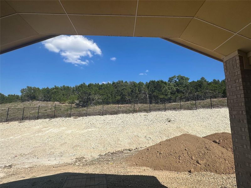 Rear Covered Patio and backyard
