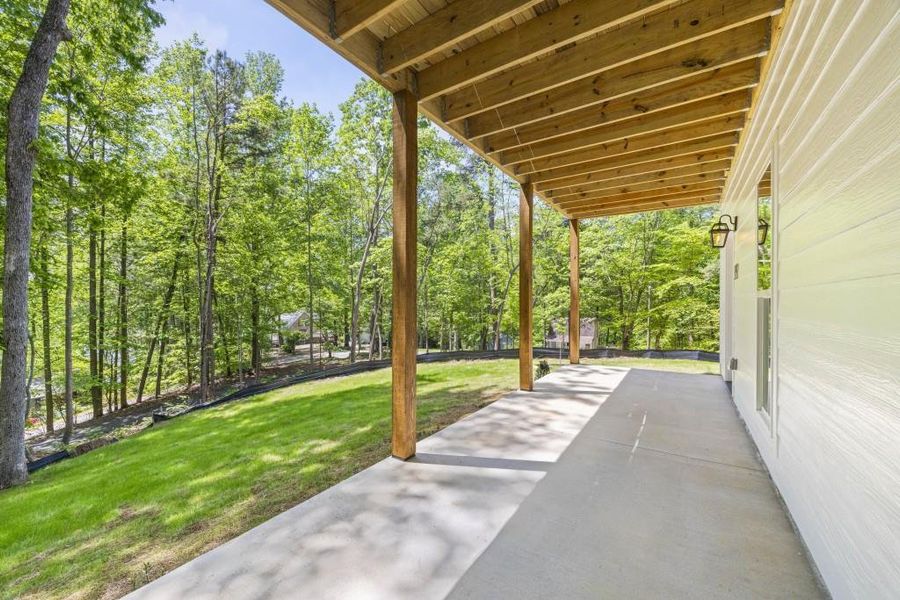 Exterior details and patio area of a home in , Lavonia (Image 33).