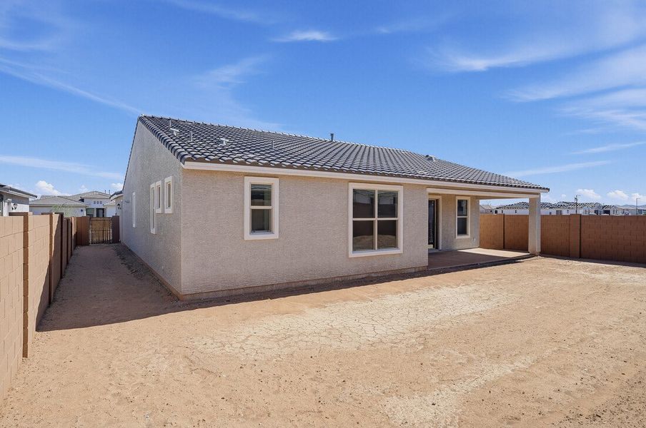 Exterior details and patio area of a home in Artisan at Asante, Surprise (Image 3).