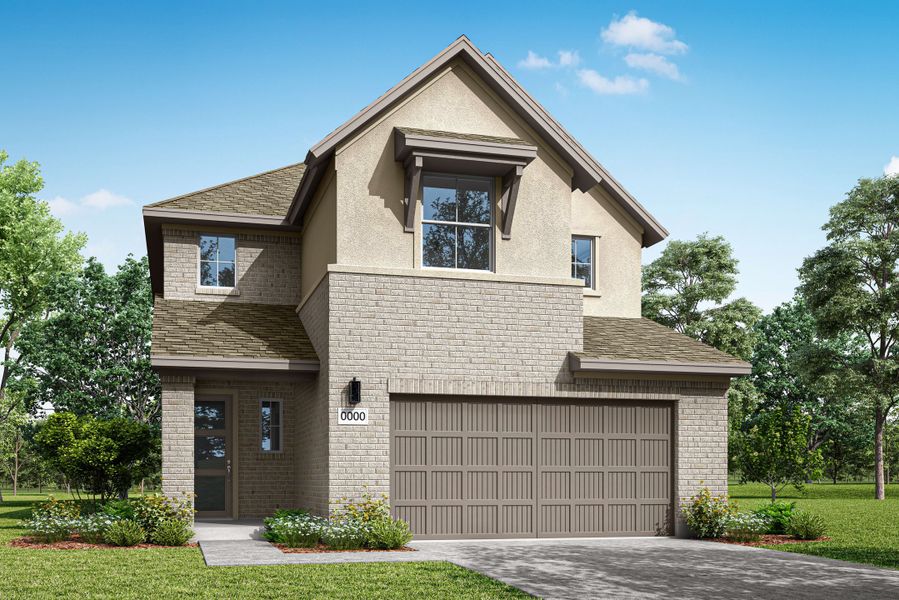 Representative exterior photo of a completed home built from the Lantana by Tri Pointe Homes in Flora, Hutto, TX (Image 24).