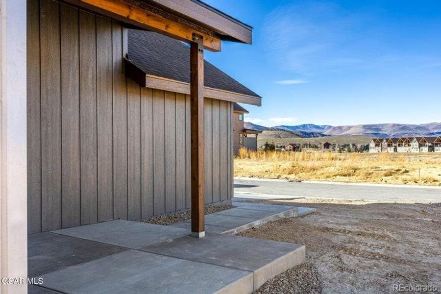 Exterior details and patio area of a home in , Granby (Image 29).