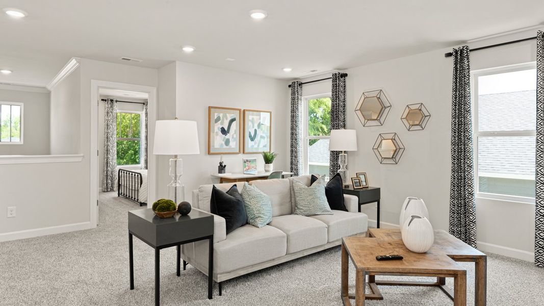 Representative furnished interior of a home built from the Johnson by Meritage Homes in Riverwood Farm, Piedmont (Image 16).