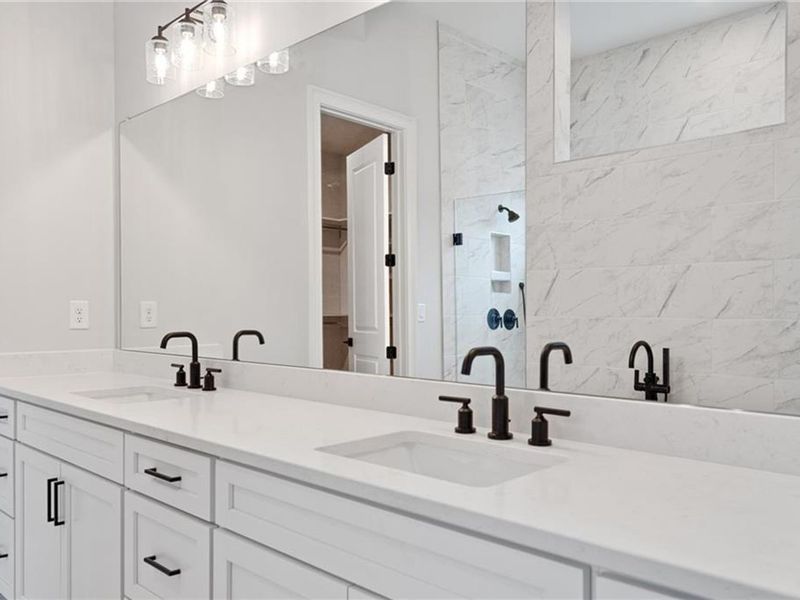 Close-up of interior finishes inside a home in The Village at Towne Lake, Woodstock (Image 19).