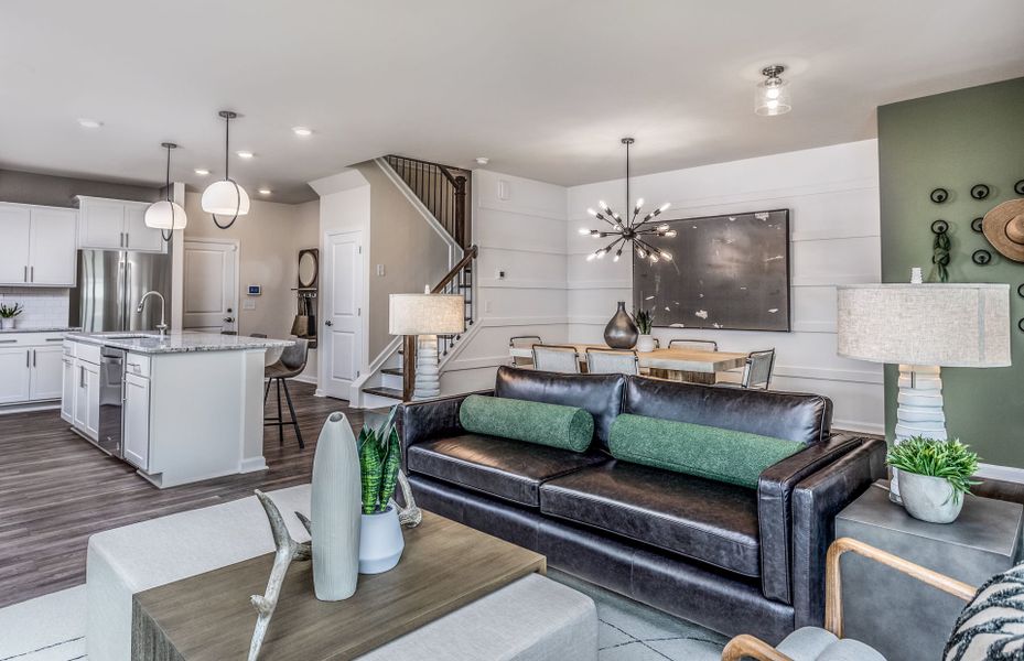 Furnished interior view inside a new home in Exchange at 401, Raleigh (Image 15).