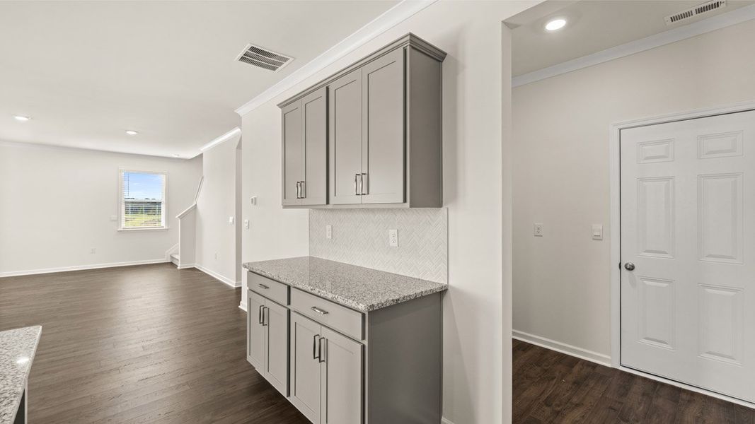 Furnished interior view inside a new home in The Abbey at Trolley Run Station, Aiken (Image 9).