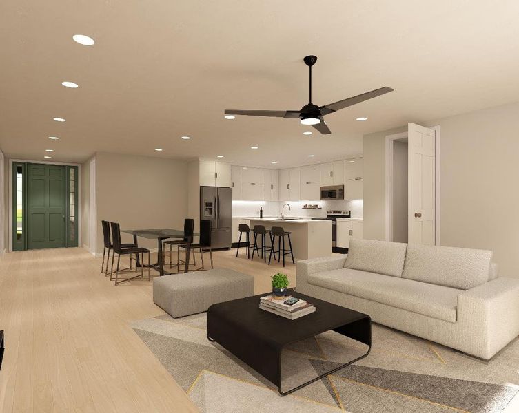 Living w Kitchen to entrance- Photo