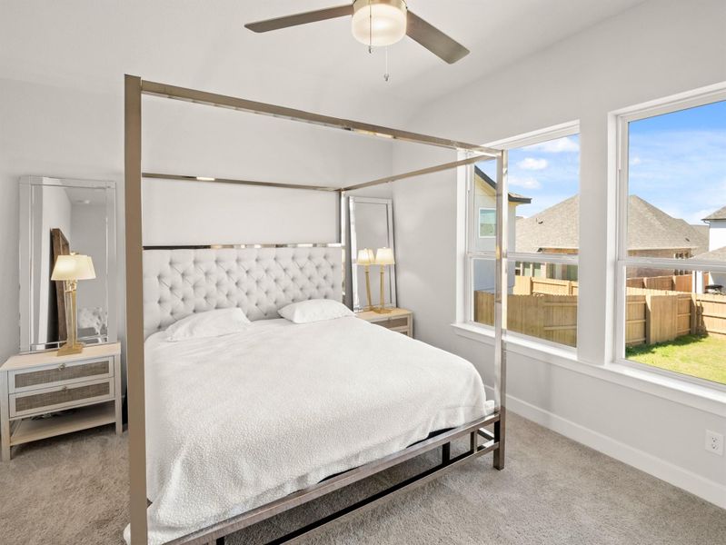 Furnished interior view inside a new home in The Colony, Bastrop (Image 10). Furnished interior view inside a new home in The Colony, Bastrop (Image 10).
