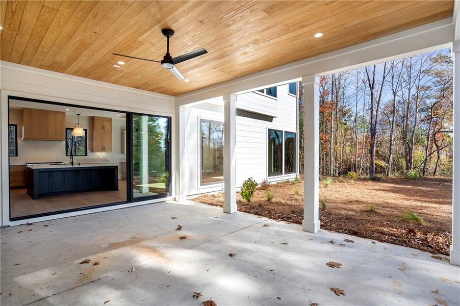 Exterior details and patio area of a home in Aster, Roswell (Image 33).