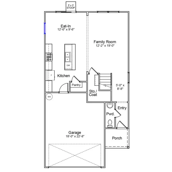 2D floor plan layout of this home in Pinecrest, West Columbia, SC (Image 3).