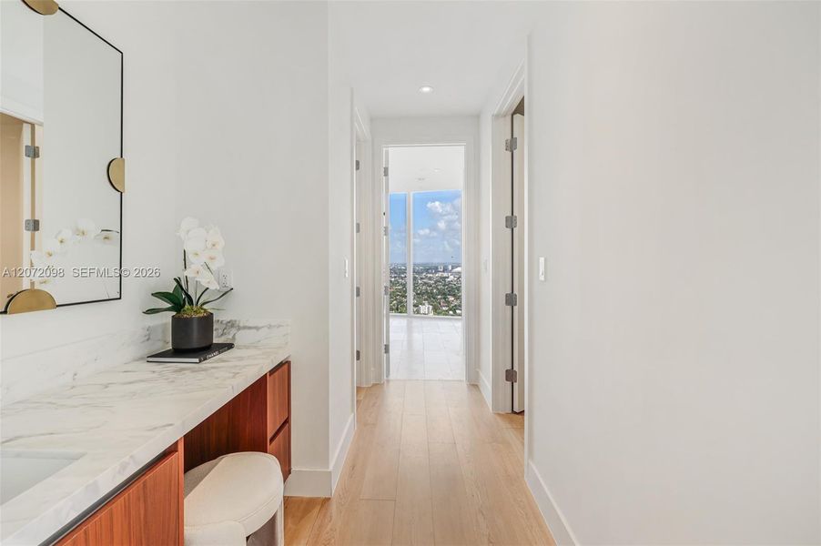 Furnished interior view inside a new home in , Miami (Image 11).