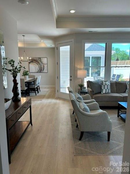 Furnished interior view inside a new home in The Courtyards at Hodges Farm, Charlotte (Image 15).