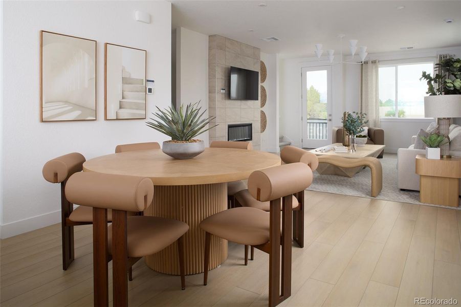Furnished interior view inside a new home in Ascent at Inverness, Englewood (Image 8).