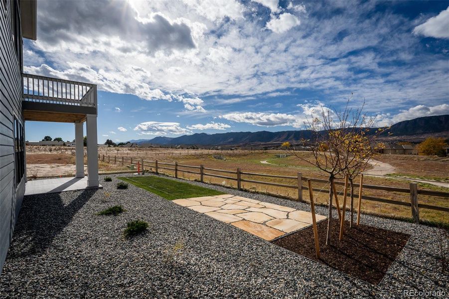 Exterior details and patio area of a home in Cloverleaf - Pinnacle Collection, Monument (Image 27). Exterior details and patio area of a home in Cloverleaf - Pinnacle Collection, Monument (Image 27).