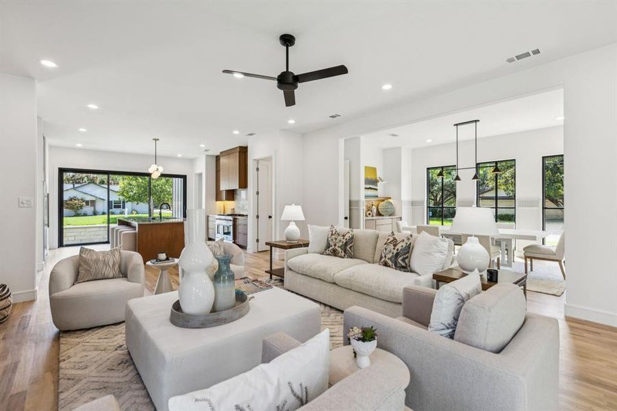 Furnished interior view inside a new home in , Dallas (Image 8).