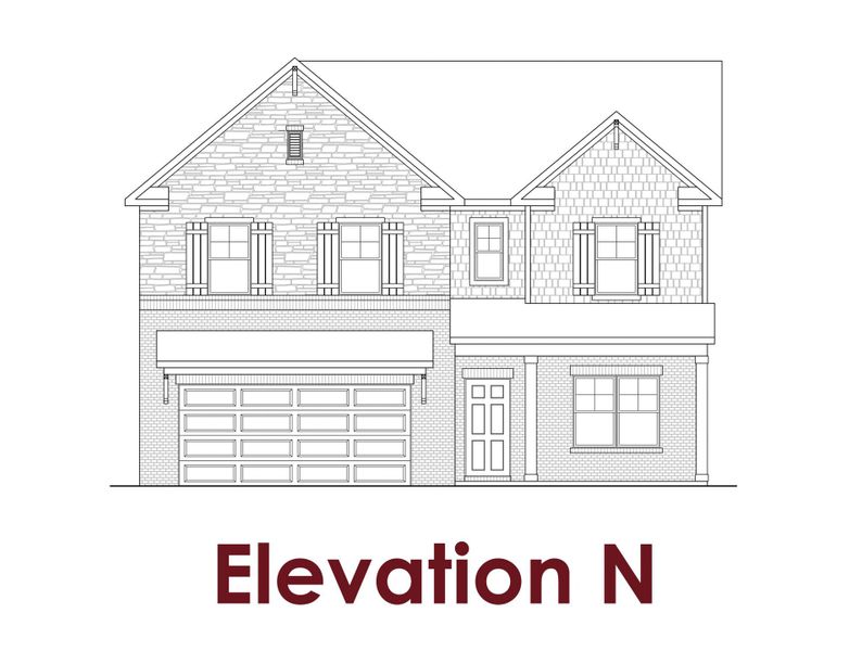 Representative rendering of the exterior for the Cascade                                                                Primary Suite on Main by Chafin Communities (Image 8).