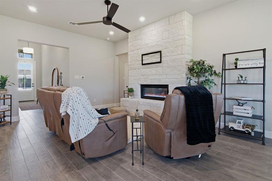 Furnished interior view inside a new home in , Burleson (Image 29).