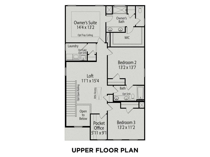 2D floor plan layout for the The Gavin A by Davidson Homes LLC in Gregory Village, Lillington, NC (Image 4).