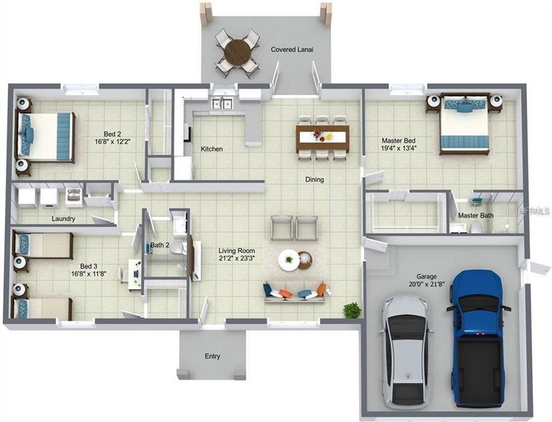 2D floor plan layout of this home in , Port Charlotte, FL (Image 5). 2D floor plan layout of this home in , Port Charlotte, FL (Image 5).