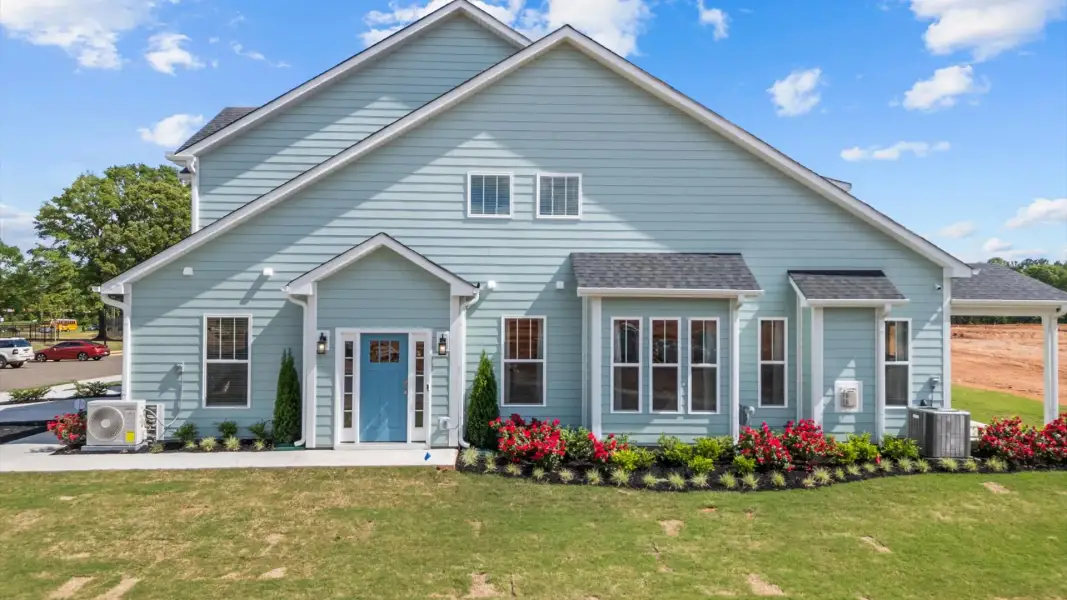 Front exterior of a new home in Robert's Farm, Greenville, SC, highlighting curb appeal (Image 21).