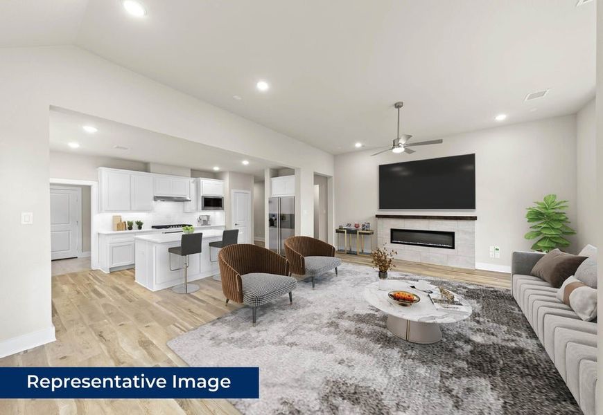 Representative furnished interior of a home built from the Edgecliff F by First Texas Homes in Solterra, Mesquite (Image 7).