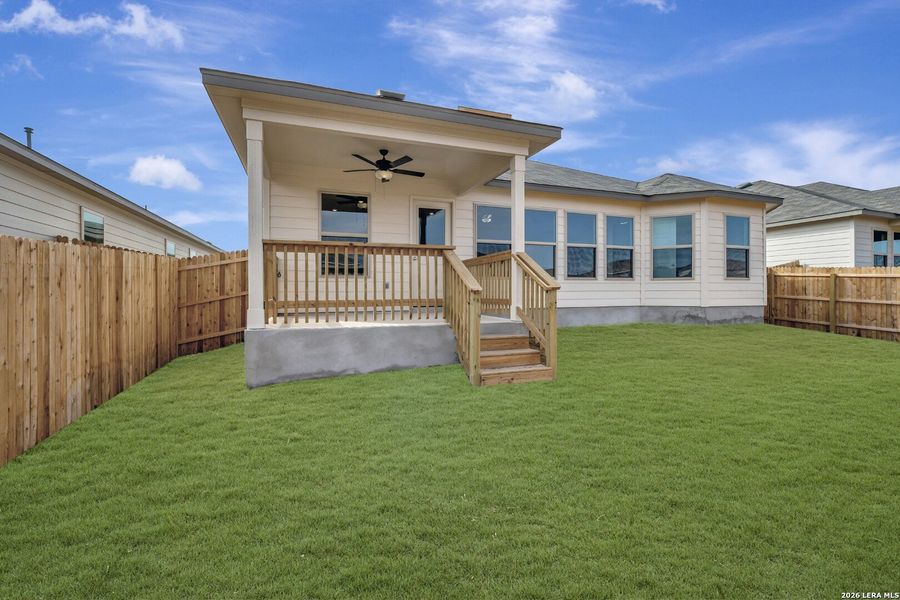 Exterior details and patio area of a home in Winding Brook, San Antonio (Image 3).