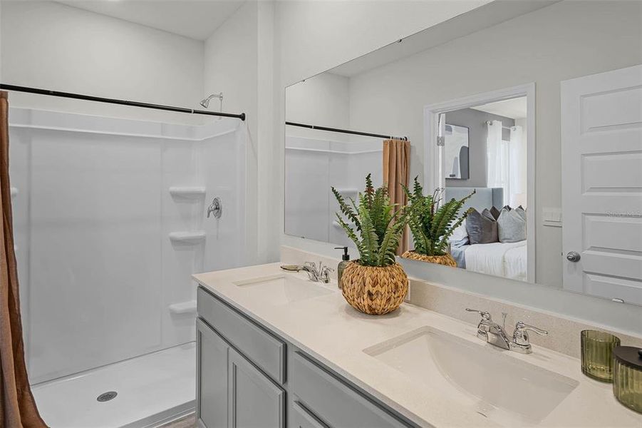 Furnished interior view inside a new home in Cascades, Davenport (Image 23). Furnished interior view inside a new home in Cascades, Davenport (Image 23).