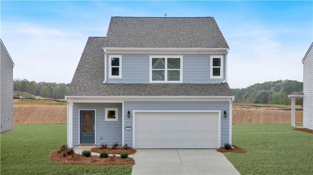 Front exterior of a new home in Salacoa, Calhoun, GA, highlighting curb appeal (Image 1). Front exterior of a new home in Salacoa, Calhoun, GA, highlighting curb appeal (Image 1).