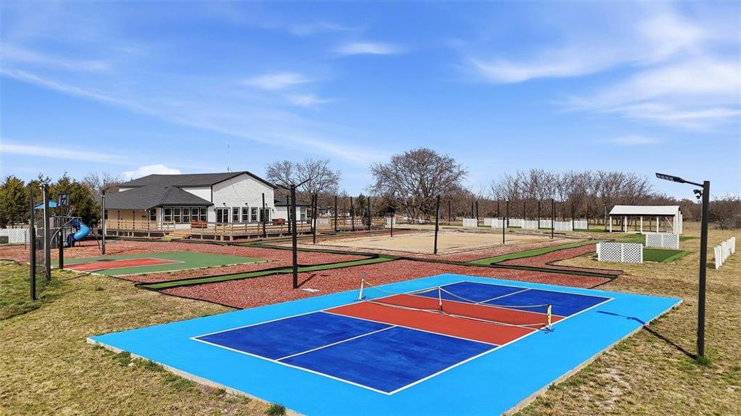Pickleball court.