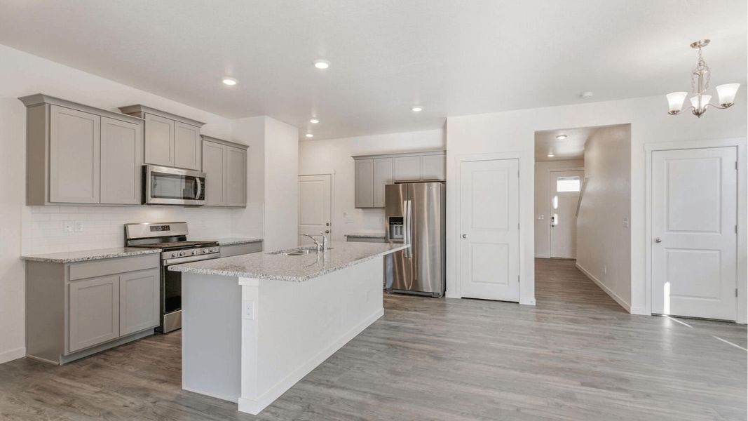 Representative furnished interior of a home built from the Elm by D.R. Horton in Granary, Johnstown (Image 4).