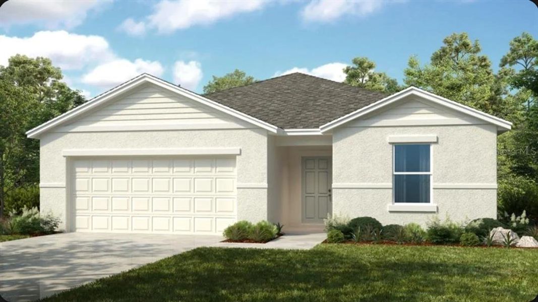 Front exterior of a new home in Waterstone, Groveland, FL, highlighting curb appeal (Image 1). Front exterior of a new home in Waterstone, Groveland, FL, highlighting curb appeal (Image 1).