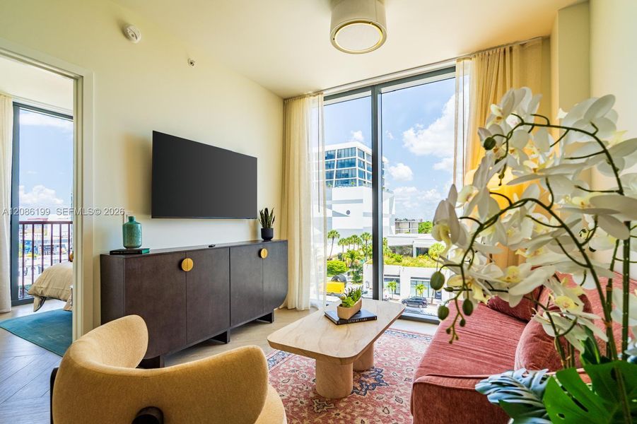 Furnished interior view inside a new home in , Miami (Image 5).