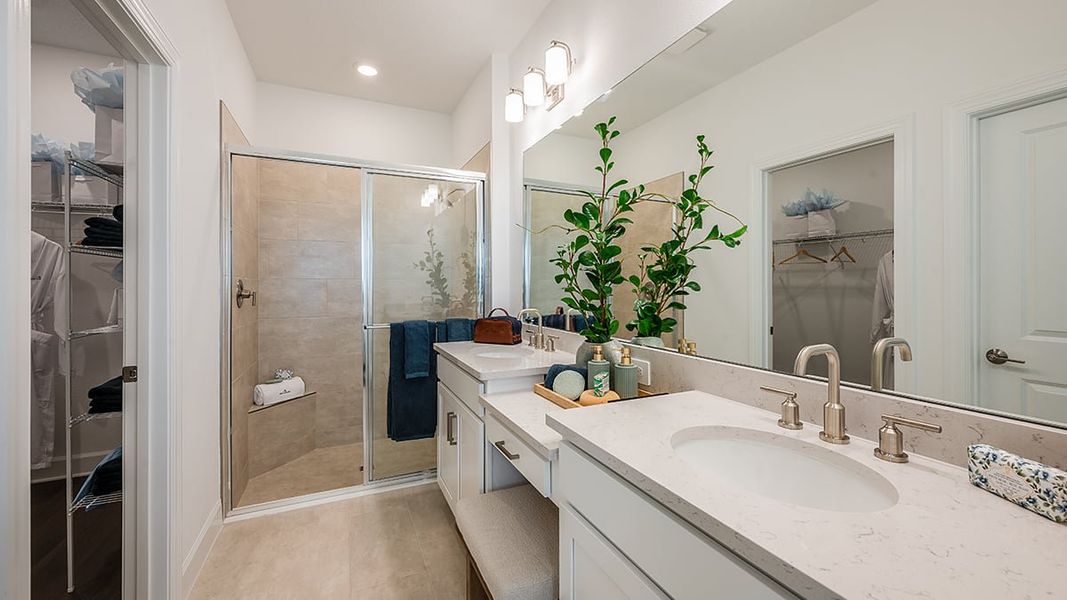 Representative furnished interior of a home built from the Caicos by Taylor Morrison in Esplanade at McKinnon Groves, Winter Garden (Image 9).