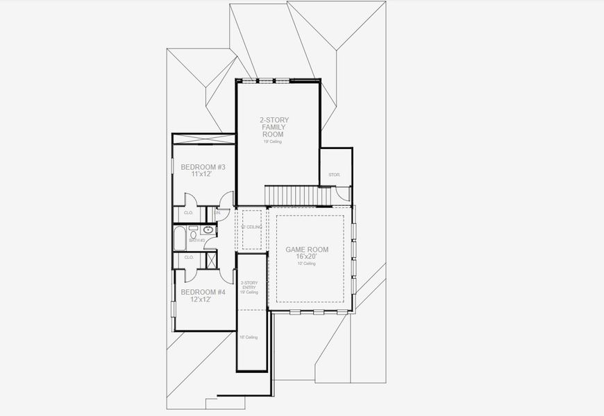 2D floor plan layout of this home in The Heights At Uptown Celina 50', Celina, TX (Image 5).