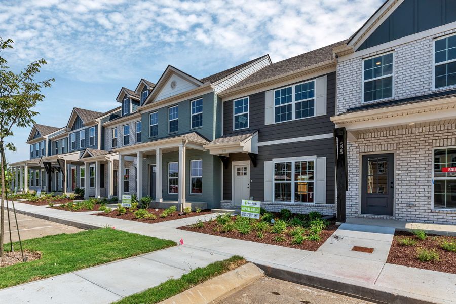 Front exterior of a new home in Oxford Station, Gallatin, TN, highlighting curb appeal (Image 2).