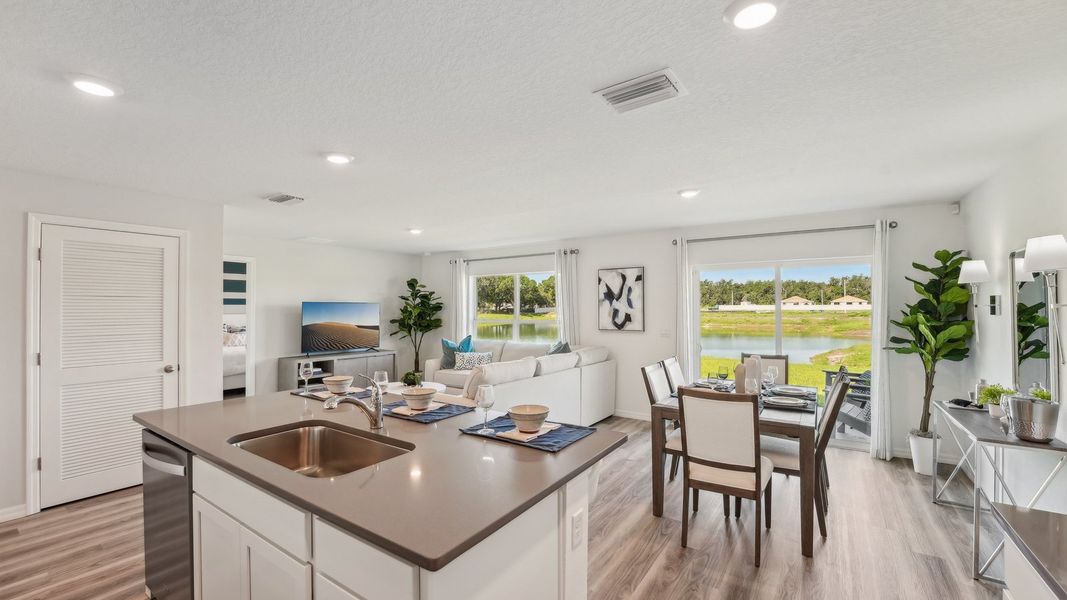Representative furnished interior of a home built from the FREEPORT II by D.R. Horton in Sunset Hills, Summerfield (Image 8).