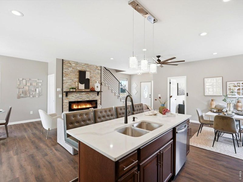 Furnished interior view inside a new home in , Denver (Image 28). Furnished interior view inside a new home in , Denver (Image 28).