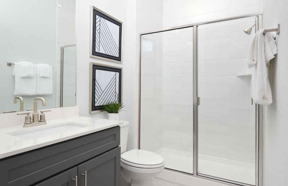 Representative interior finishes for a home built from the Stellar by Del Webb in Del Webb Austin at Lost Pines, Bastrop (Image 20). Representative interior finishes for a home built from the Stellar by Del Webb in Del Webb Austin at Lost Pines, Bastrop (Image 20).