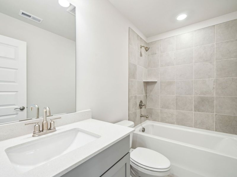 Secondary Bathroom in the Oleander floorplan at a Meritage Homes community in Atlanta, GA.