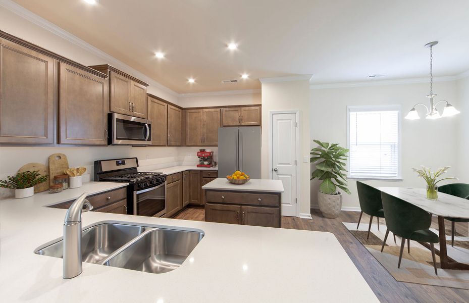 Representative furnished interior of a home built from the Badin by Pulte Homes in Parkside Crossing, Charlotte (Image 122).