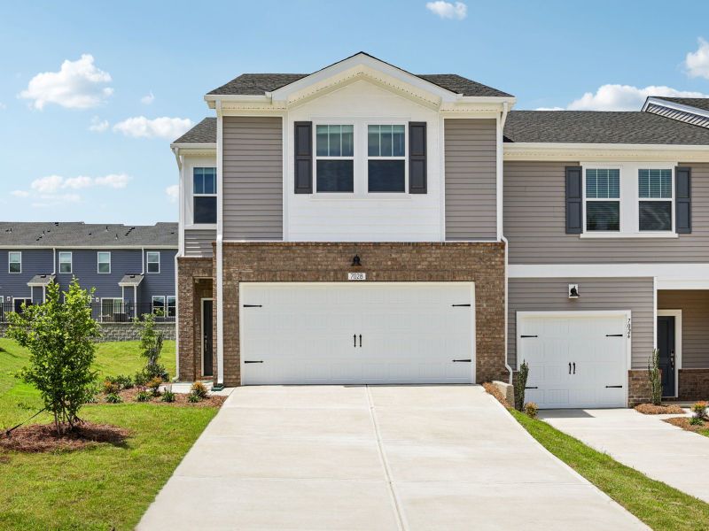 Representative exterior photo of a completed home built from the Opal by Meritage Homes in Braemar Village, Monroe, NC (Image 1). Representative exterior photo of a completed home built from the Opal by Meritage Homes in Braemar Village, Monroe, NC (Image 1).