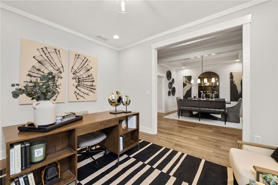 Furnished interior view inside a new home in Soleil Belmont Park, Canton (Image 22).