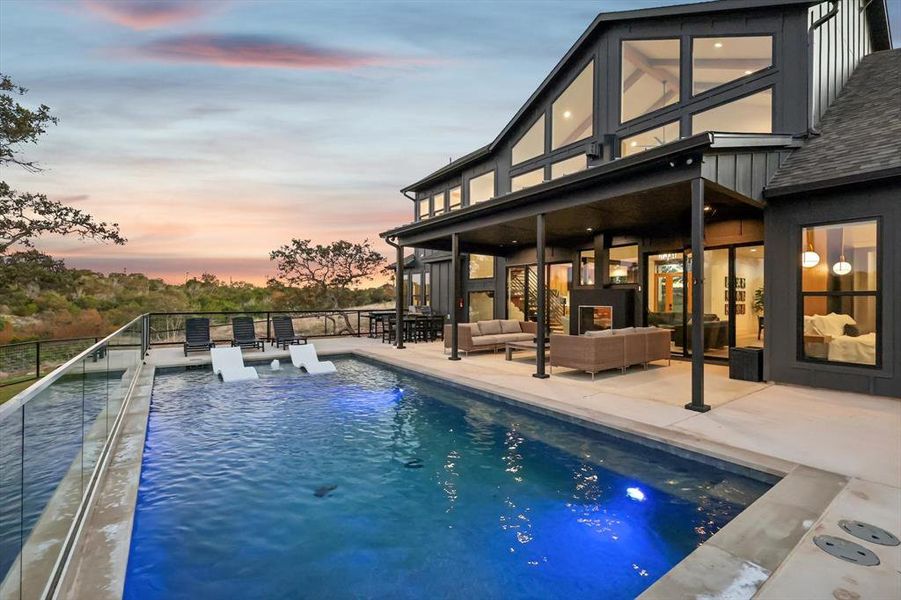 Exterior details and patio area of a home in , Strawn (Image 2).