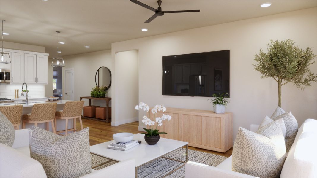 Representative furnished interior of a home built from the 4056 by Risewell Homes in Freedom at Anthem, Kyle (Image 5).