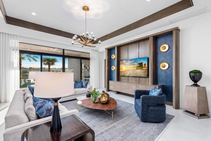 Furnished interior view inside a new home in Valencia Grand, Boynton Beach (Image 6). Furnished interior view inside a new home in Valencia Grand, Boynton Beach (Image 6).