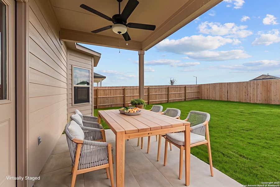 Exterior details and patio area of a home in Winding Brook, San Antonio (Image 3).
