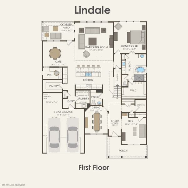 2D floor plan layout for the Lindale by Pulte Homes in Wilson Creek Meadows, Celina, TX (Image 4). 2D floor plan layout for the Lindale by Pulte Homes in Wilson Creek Meadows, Celina, TX (Image 4).