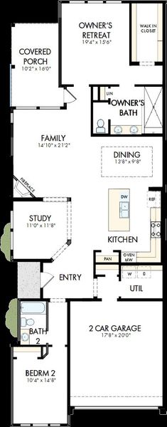 2D floor plan layout of this home in Encore at Chatham Park – Villa Series, Pittsboro, NC (Image 2). 2D floor plan layout of this home in Encore at Chatham Park – Villa Series, Pittsboro, NC (Image 2).